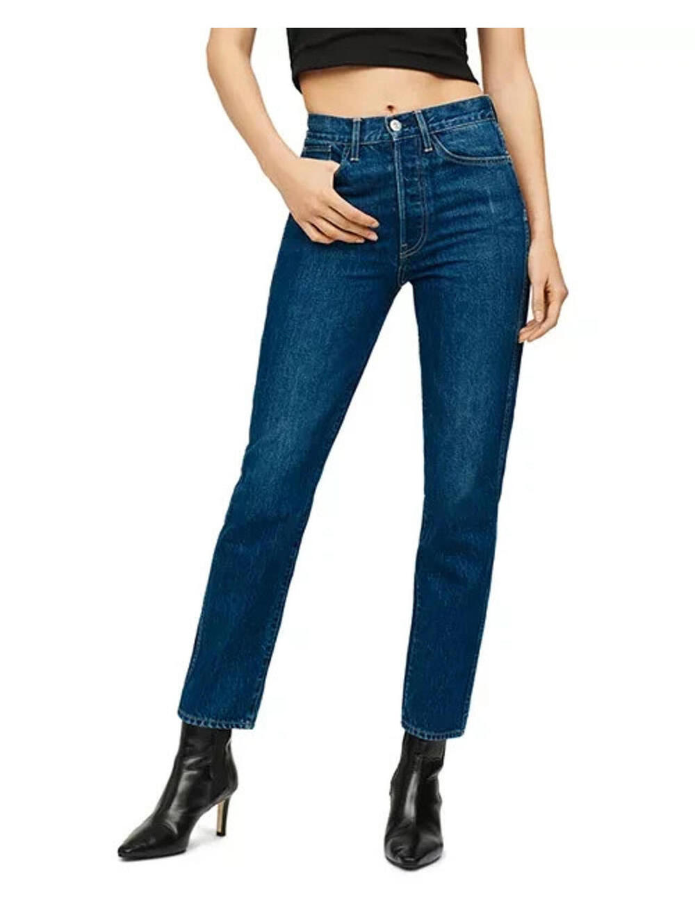 3X1 Claudia High Rise Jeans in Hudson Blue, $240 NWT, Size 24, Revolve, #78